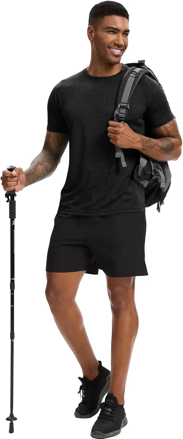 7/5/3 Workout Shirts for Men Pack Quick Dry Moisture Wicking Mens Gym Athletic Exercise Running Short Sleeve Tee Tops