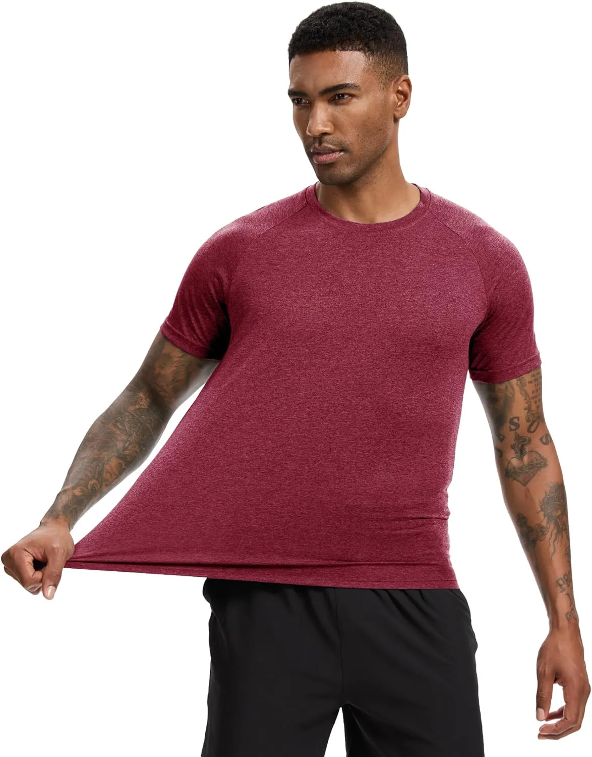 7/5/3 Workout Shirts for Men Pack Quick Dry Moisture Wicking Mens Gym Athletic Exercise Running Short Sleeve Tee Tops