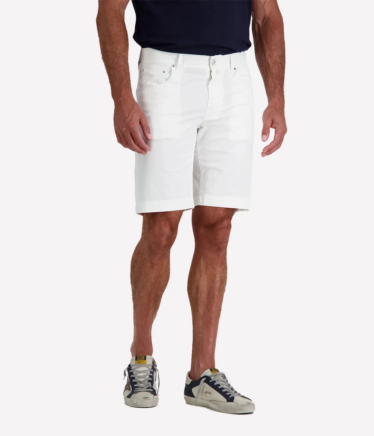 Bermuda 5 Pkt Slim Fit Nicolas in White