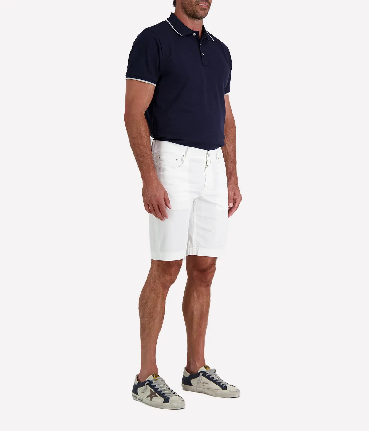 Bermuda 5 Pkt Slim Fit Nicolas in White