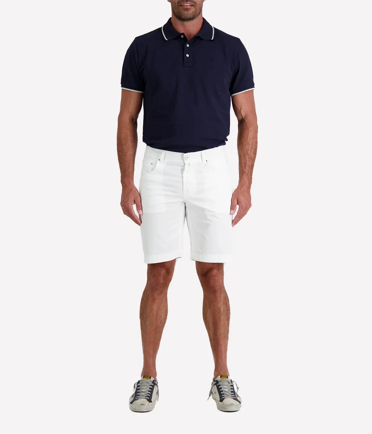 Bermuda 5 Pkt Slim Fit Nicolas in White