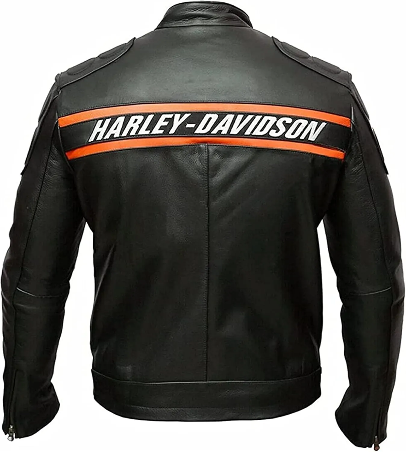 Biker Leather Jacket  HD Bill Goldberg Black Motorcycle Jacket Men  Cafe Racer Leather Jacket Men