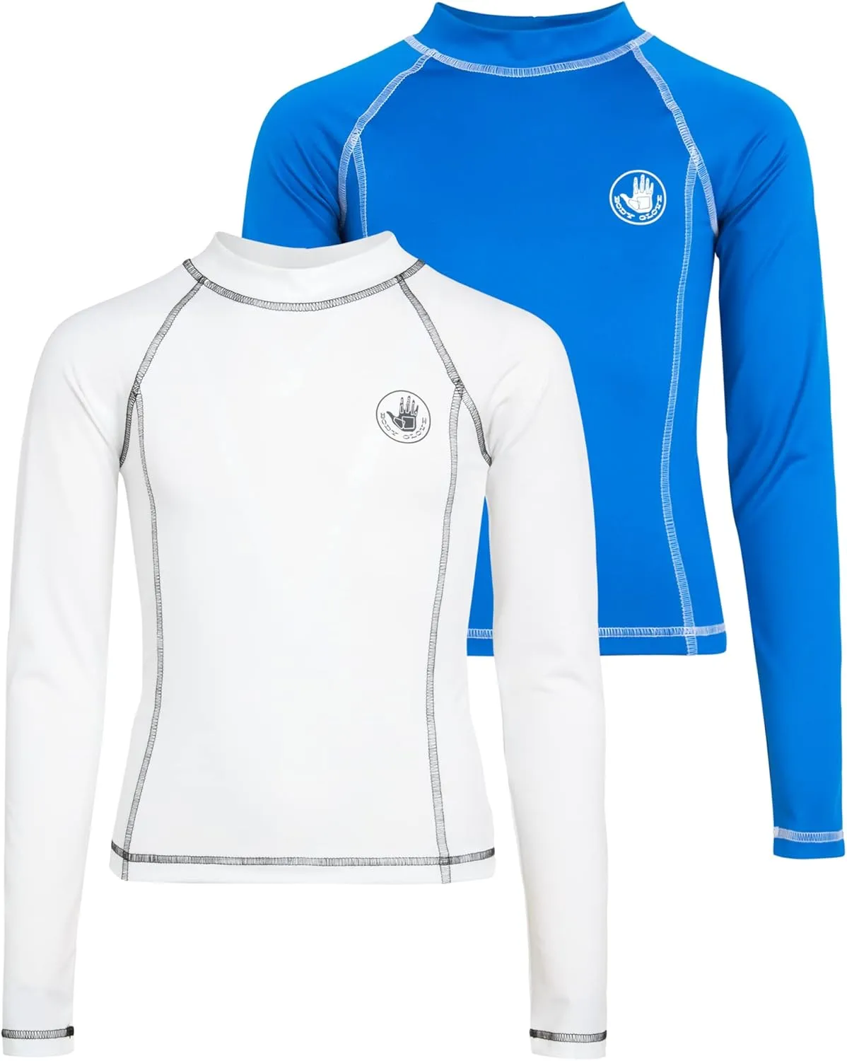 Body Glove Boys Swim Shirt - 2 Pack UPF 50  Sun Protection Quicky Dry Long Sleeve Rash Guard for Boys Kids Swimwear (2T-14)