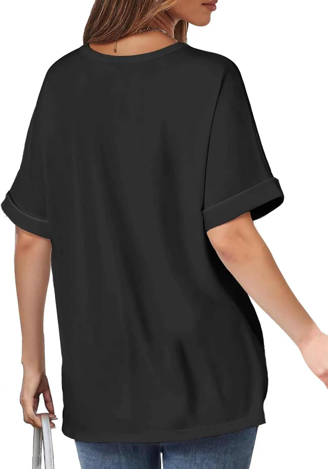 Buauty Womens Oversized Short Sleeve Tshirt, Plus Size Tops Loose Basic Crew Neck Tee, Summer Business Casual Top 2025 Trendy