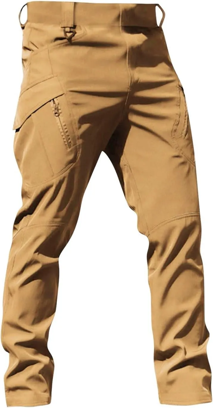 Cargo Pants for Men Baggy Casual Pants Stretch Multi Pockets Stylish Chinos Pants Elastic Waist Outdoor Trousers