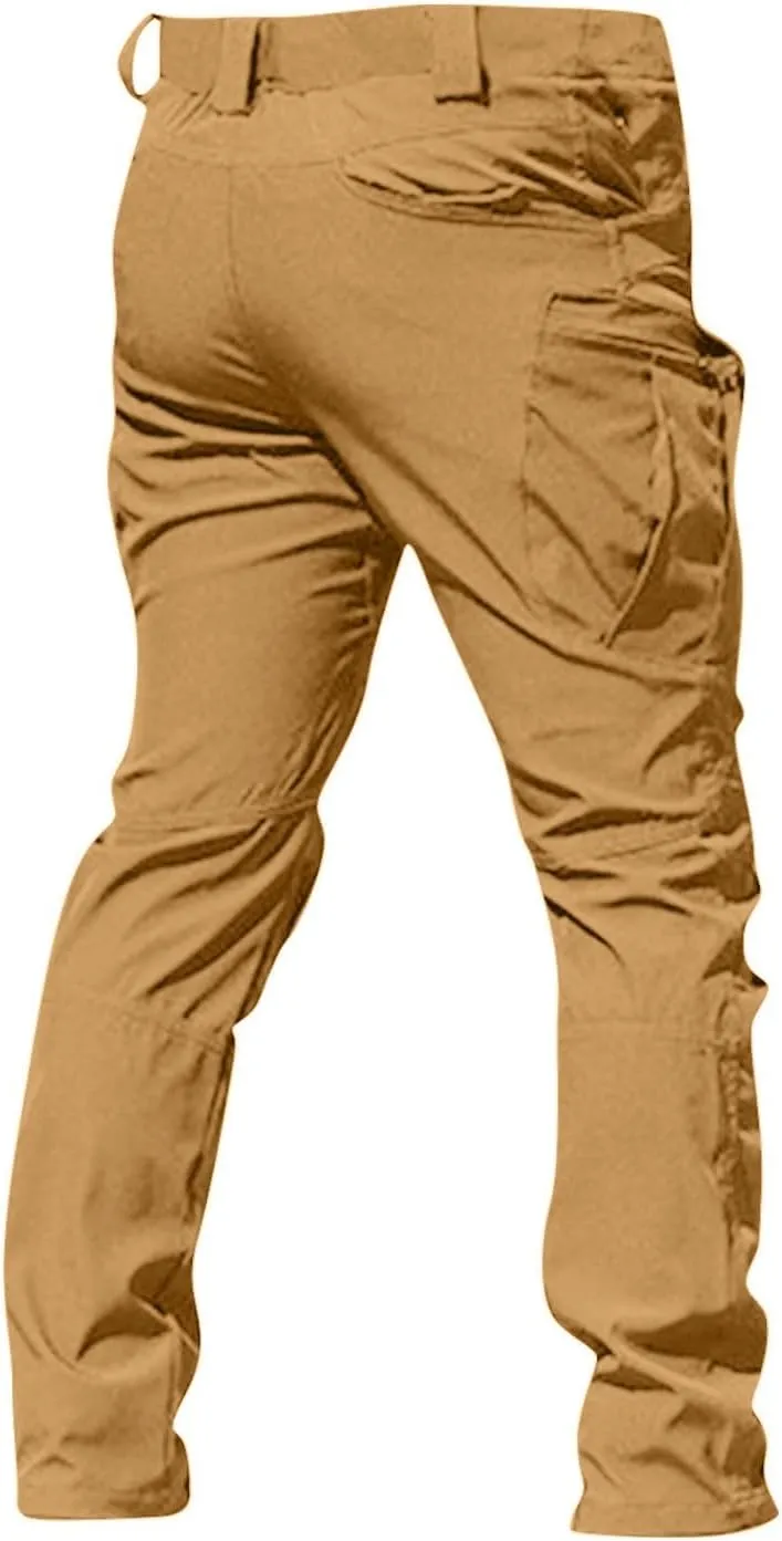 Cargo Pants for Men Baggy Casual Pants Stretch Multi Pockets Stylish Chinos Pants Elastic Waist Outdoor Trousers