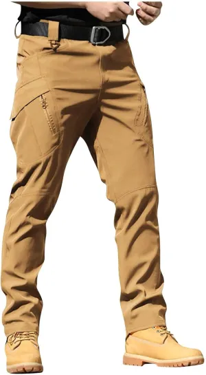 Cargo Pants for Men Baggy Casual Pants Stretch Multi Pockets Stylish Chinos Pants Elastic Waist Outdoor Trousers