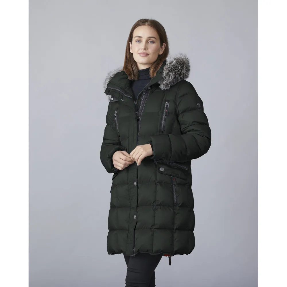 CARYS Down Coat with Detachable Natural Fur Hood 2860