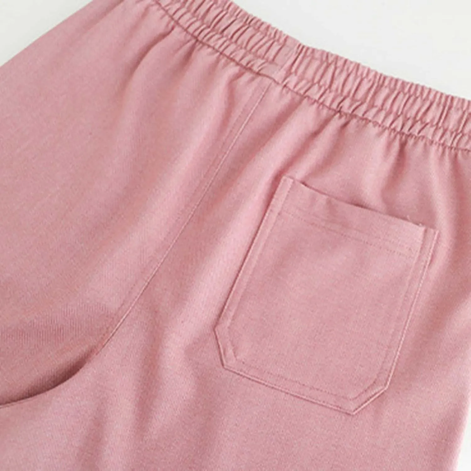 Casual Linen Shorts for Women High Elastic Waisted Shorts Summer Pull On Drawstring Short Beach Loose Fit Shorts