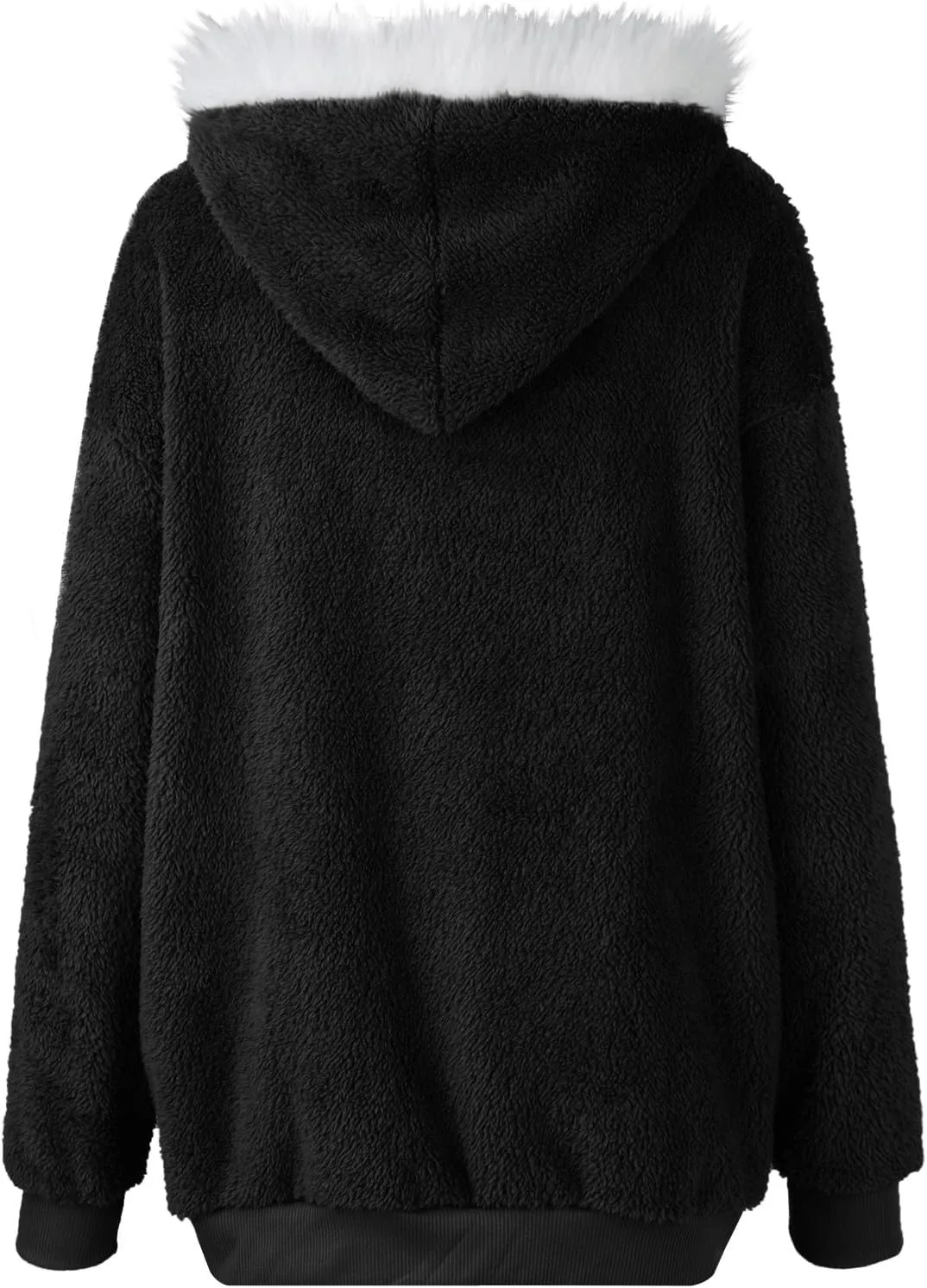 ChicCrate Womens Winter Coats Sherpa Lined Fleece Jacket Cute Zip Up Hoodie Long Sleeve Plus Size Tops Warm Jackets Outerwear