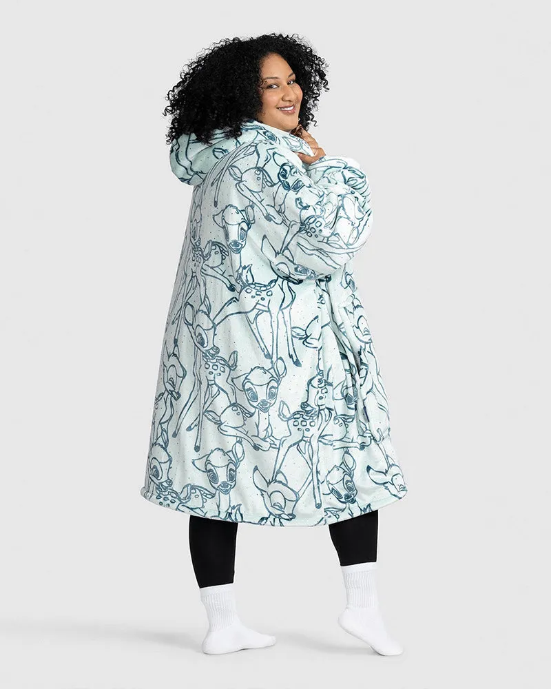 Cute Bambi Printed Loose Blanket Hoodie