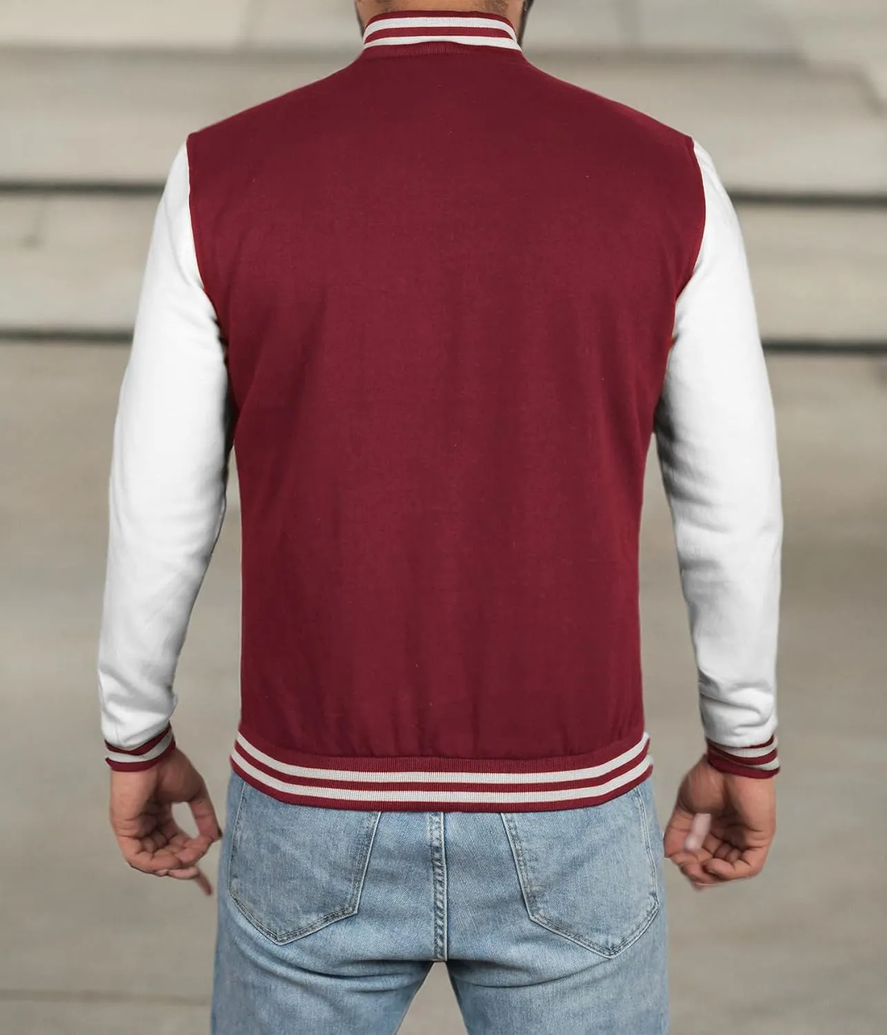 Decrum Varsity Jacket Men - High School Letterman Bomber Style Fleece Baseball Jackets For Men