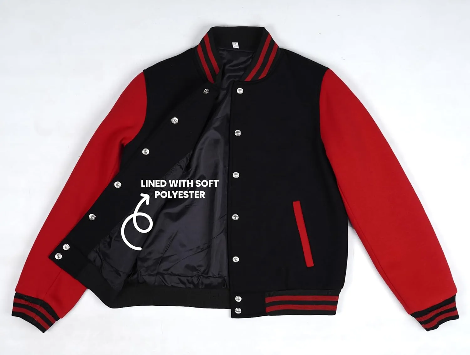 Decrum Varsity Jacket Women - Trendy Womens Letterman Jackets Highschool Baseball Bomber