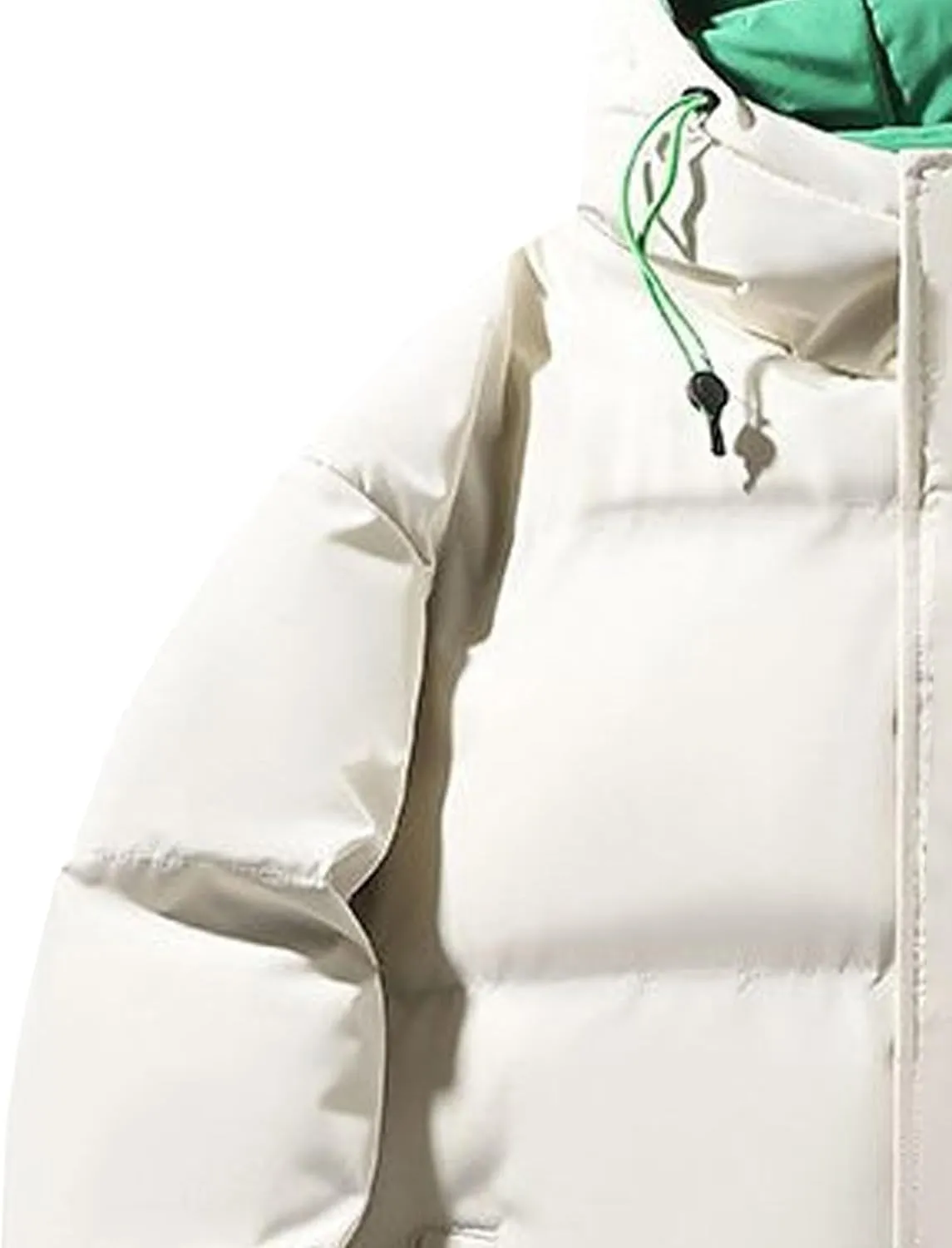 DGHM-JLMY Men Hooded Winter Coat Warm Bread Clothing Windproof Thicken Cotton-Padded Jacket Trend sports Outwear