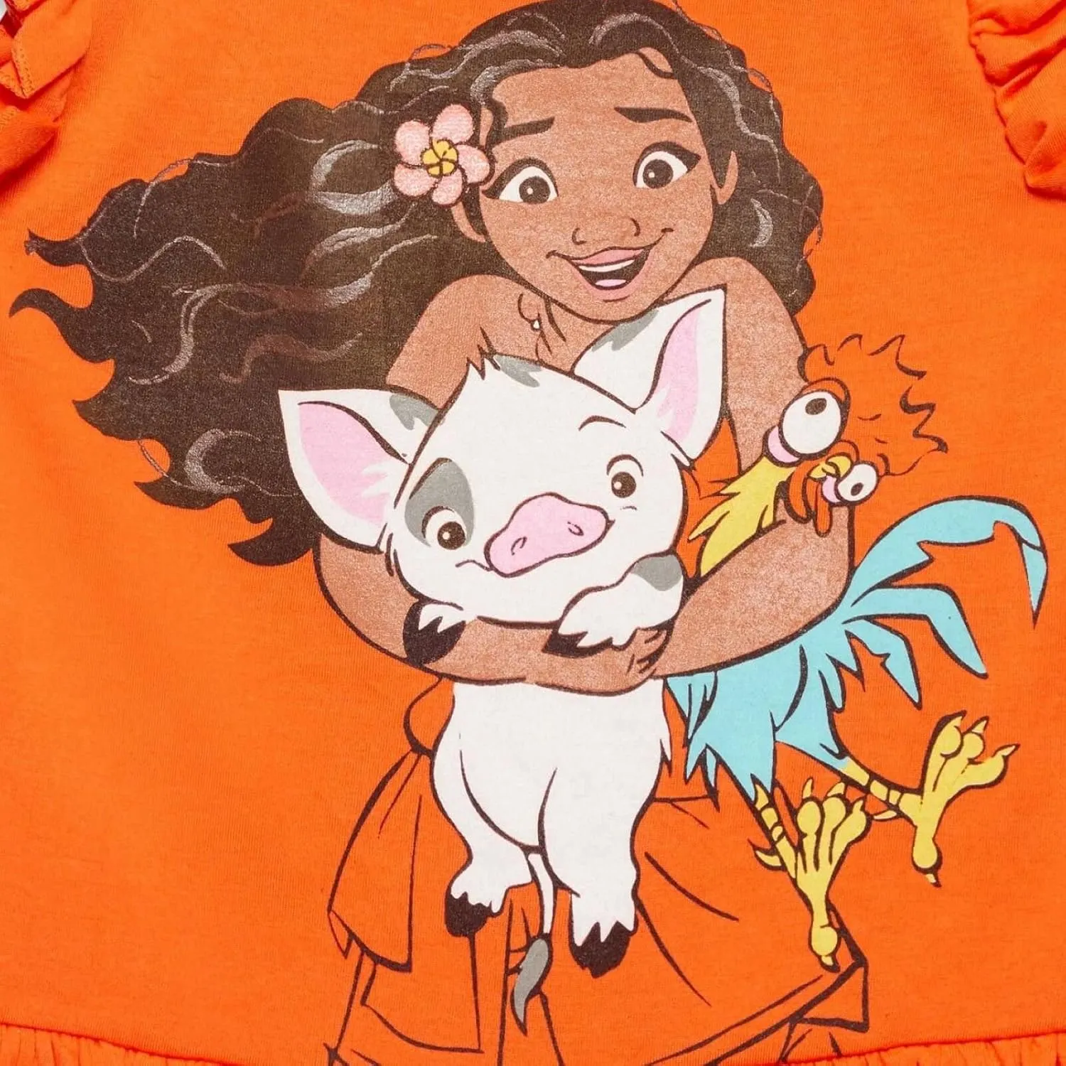 Disney Moana Graphic T-Shirt and Leggings Outfit Set - Coral