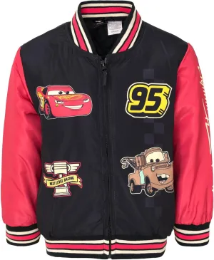 Disney Toy Story Cars Zip Up Varsity Bomber Jacket Toddler to Little Kid Sizes (2T - 7-8)