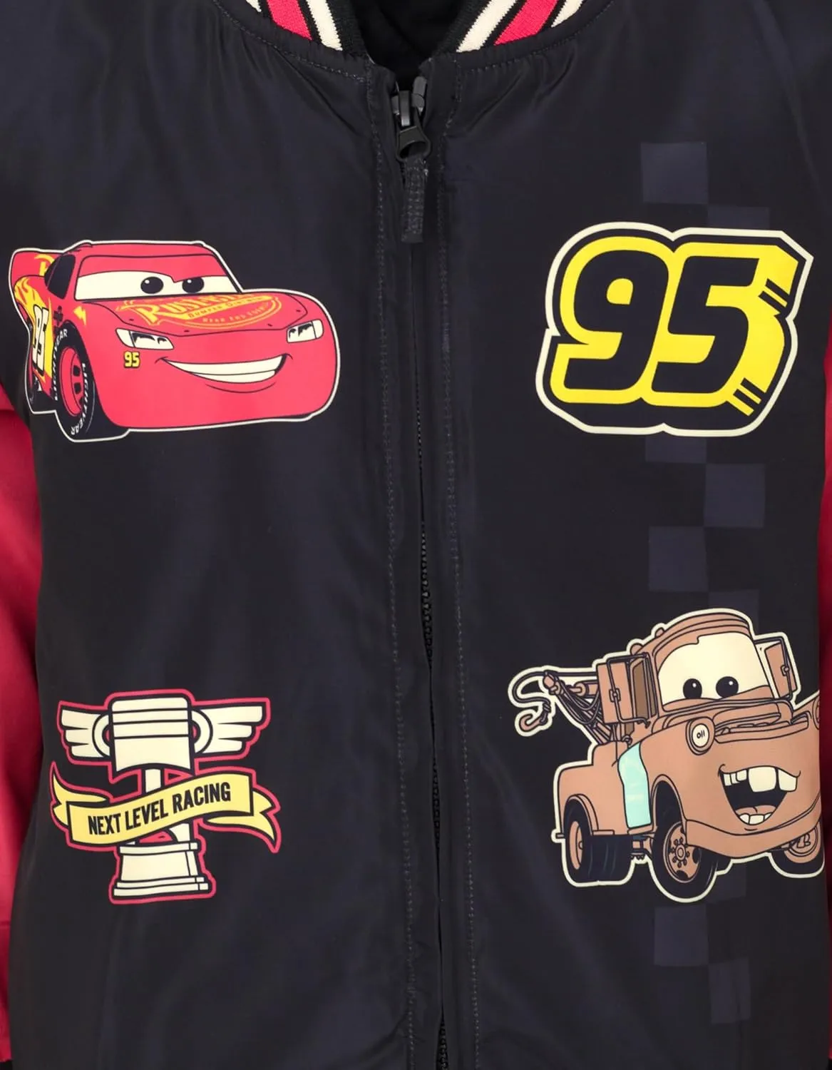 Disney Toy Story Cars Zip Up Varsity Bomber Jacket Toddler to Little Kid Sizes (2T - 7-8)