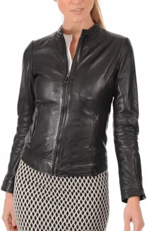 EXCENT OUTERWEAR Womens leather jackets Motorcycle Bomber Biker Real leather jacket women