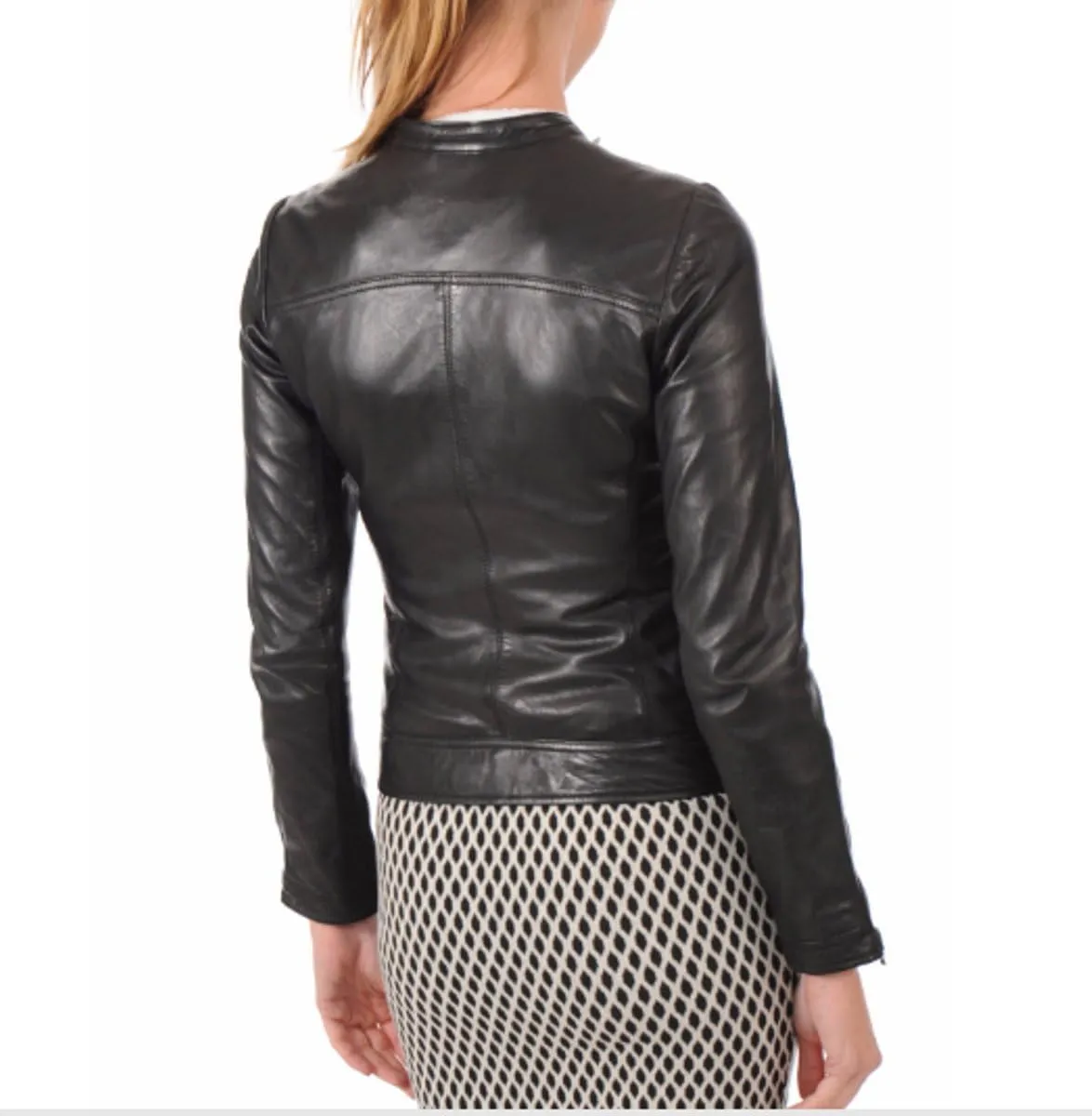 EXCENT OUTERWEAR Womens leather jackets Motorcycle Bomber Biker Real leather jacket women
