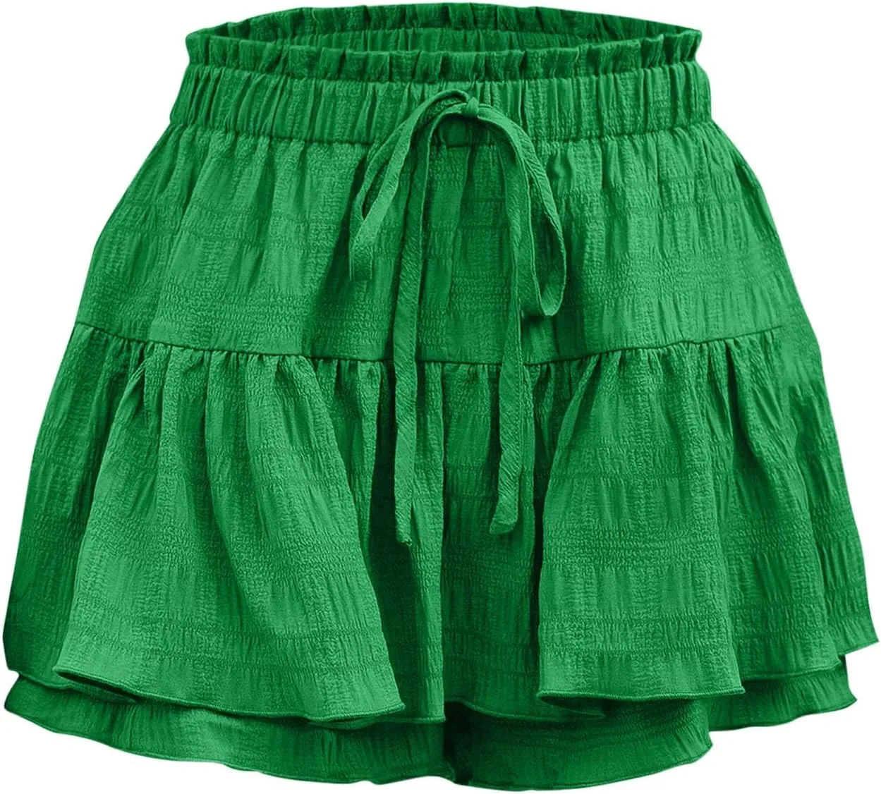 Flowy Shorts for Women Ruffle Tiered Summer Shorts A Line Beach Shorts High Waisted Golf Skorts Mini Tennis Skirt