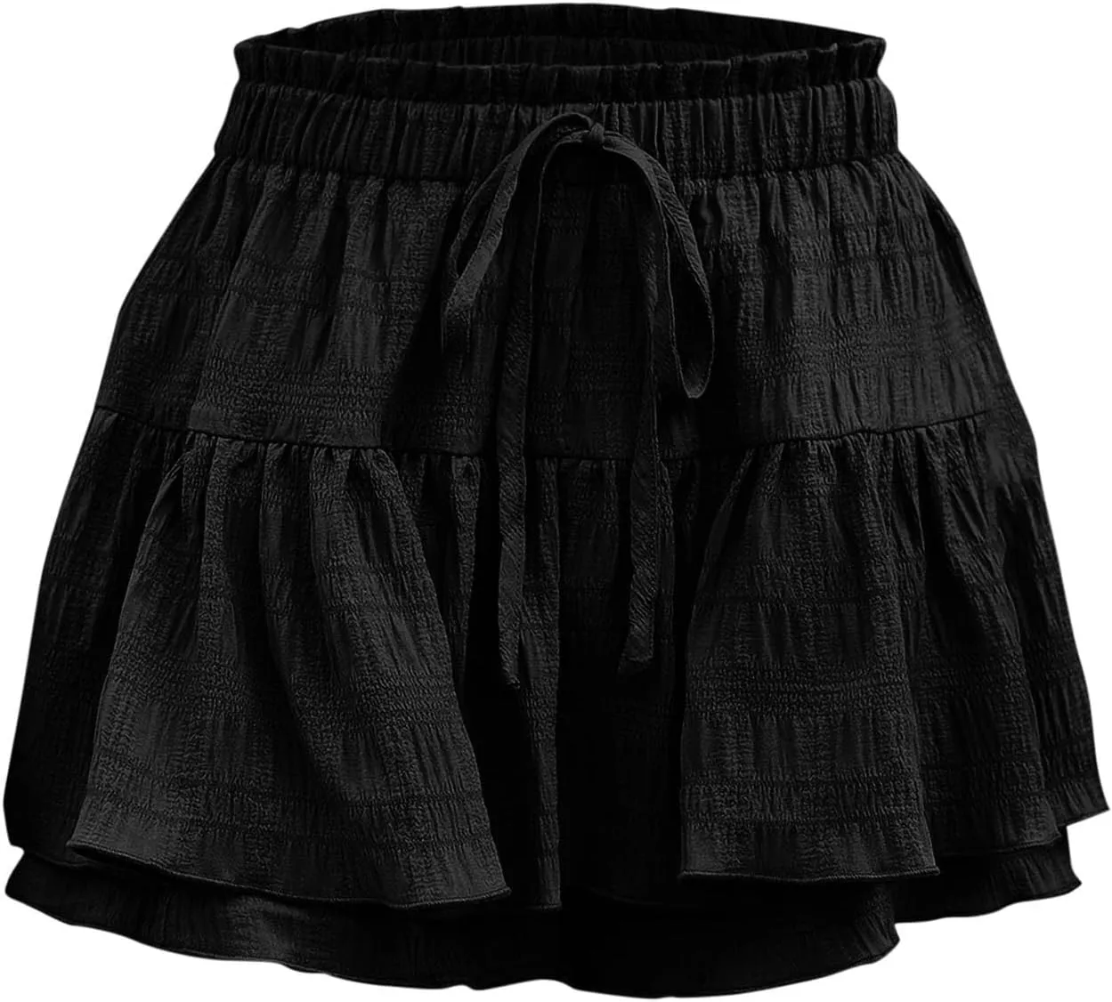 Flowy Shorts for Women Ruffle Tiered Summer Shorts A Line Beach Shorts High Waisted Golf Skorts Mini Tennis Skirt