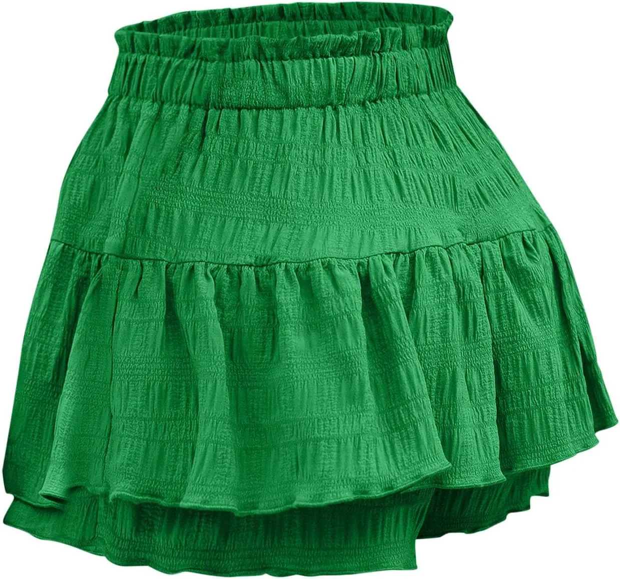 Flowy Shorts for Women Ruffle Tiered Summer Shorts A Line Beach Shorts High Waisted Golf Skorts Mini Tennis Skirt