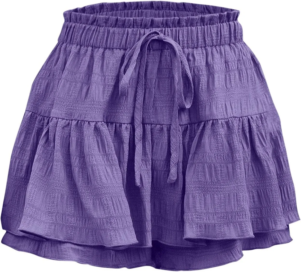 Flowy Shorts for Women Ruffle Tiered Summer Shorts A Line Beach Shorts High Waisted Golf Skorts Mini Tennis Skirt
