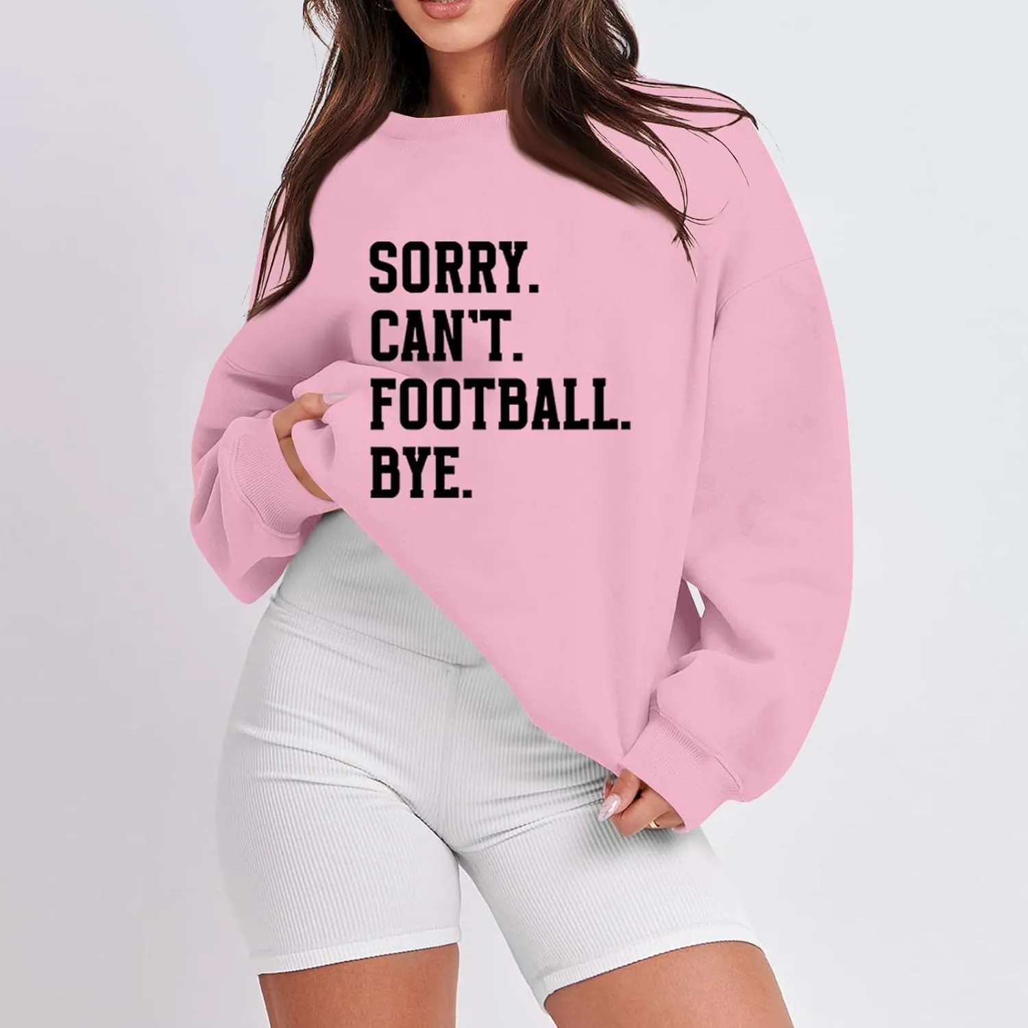 Football Mom Shirt Sunday Long Sleeve Pullover Crewneck Football Game Day Sweatshirt Fall Plus Size Outfits