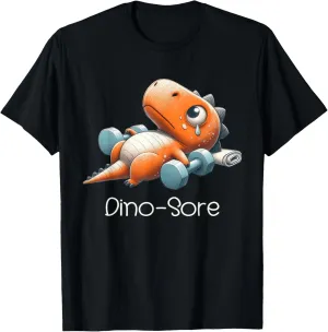 Funny Gym Workout Dinosaur Weight Lifting Gym Dino Sore T-Shirt