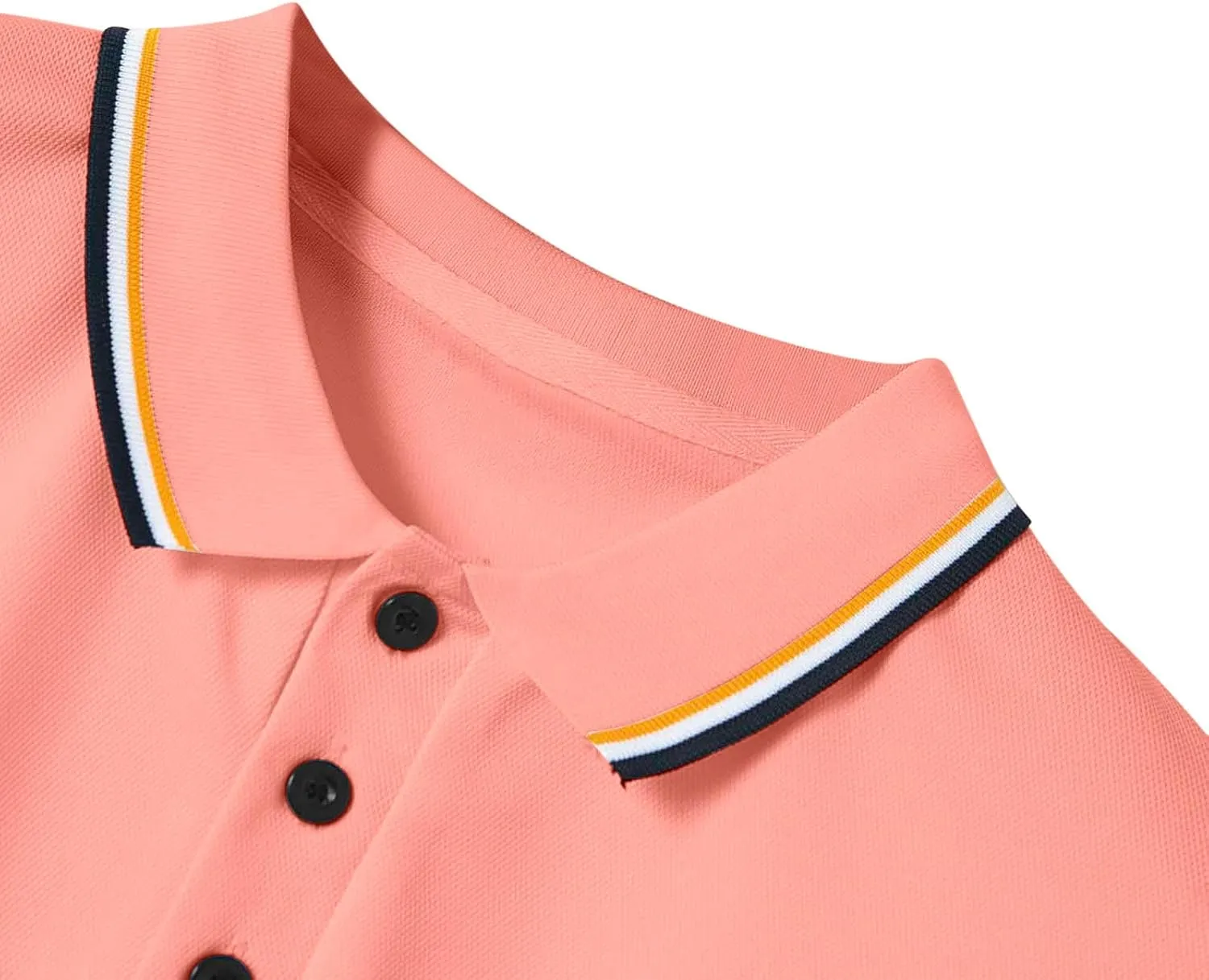 generic Polos T Shirts for Men Performance Short Sleeve Classic Golf Tshirt Collared Moisture Wicking Tee Stylish Patchwork