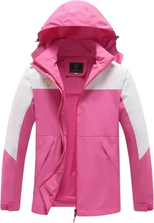 GIISAM Rain Jacket for Women, Women's Waterproof Lightweight Rain Jackets Packable Raincoat Windbreaker Coat with Hood