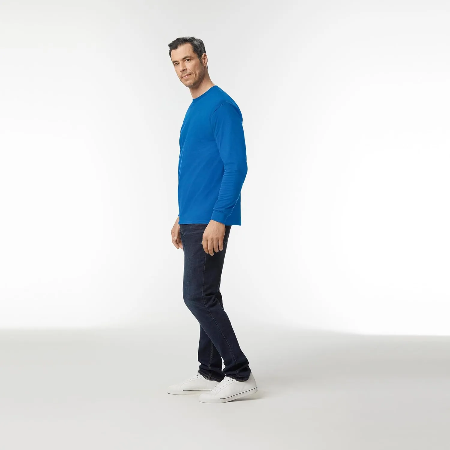 Gildan Unisex Adult Ultra Cotton Long Sleeve T-Shirt, Style G2400, Multipack