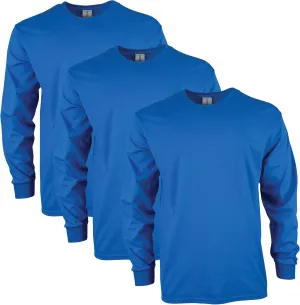 Gildan Unisex Adult Ultra Cotton Long Sleeve T-Shirt, Style G2400, Multipack