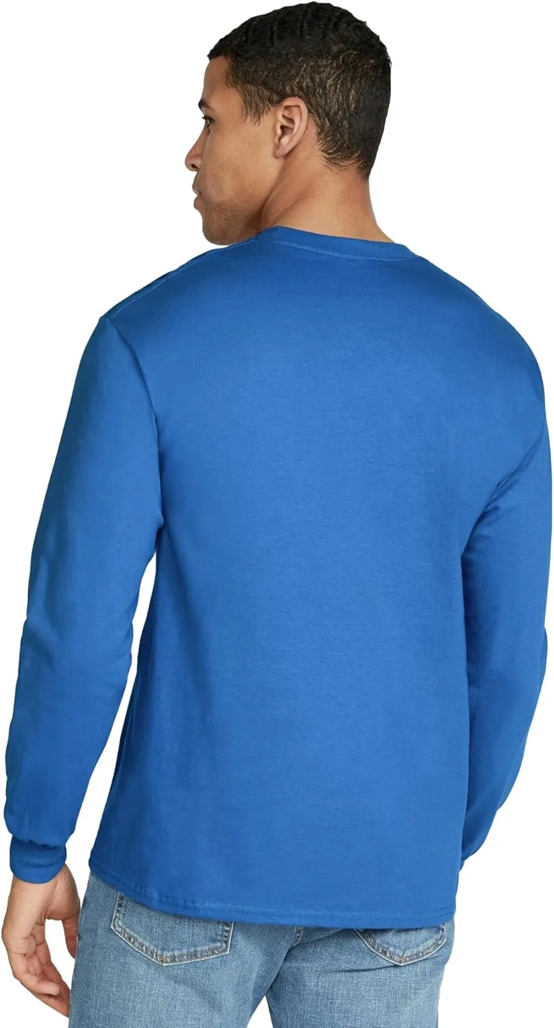 Gildan Unisex Adult Ultra Cotton Long Sleeve T-Shirt, Style G2400, Multipack