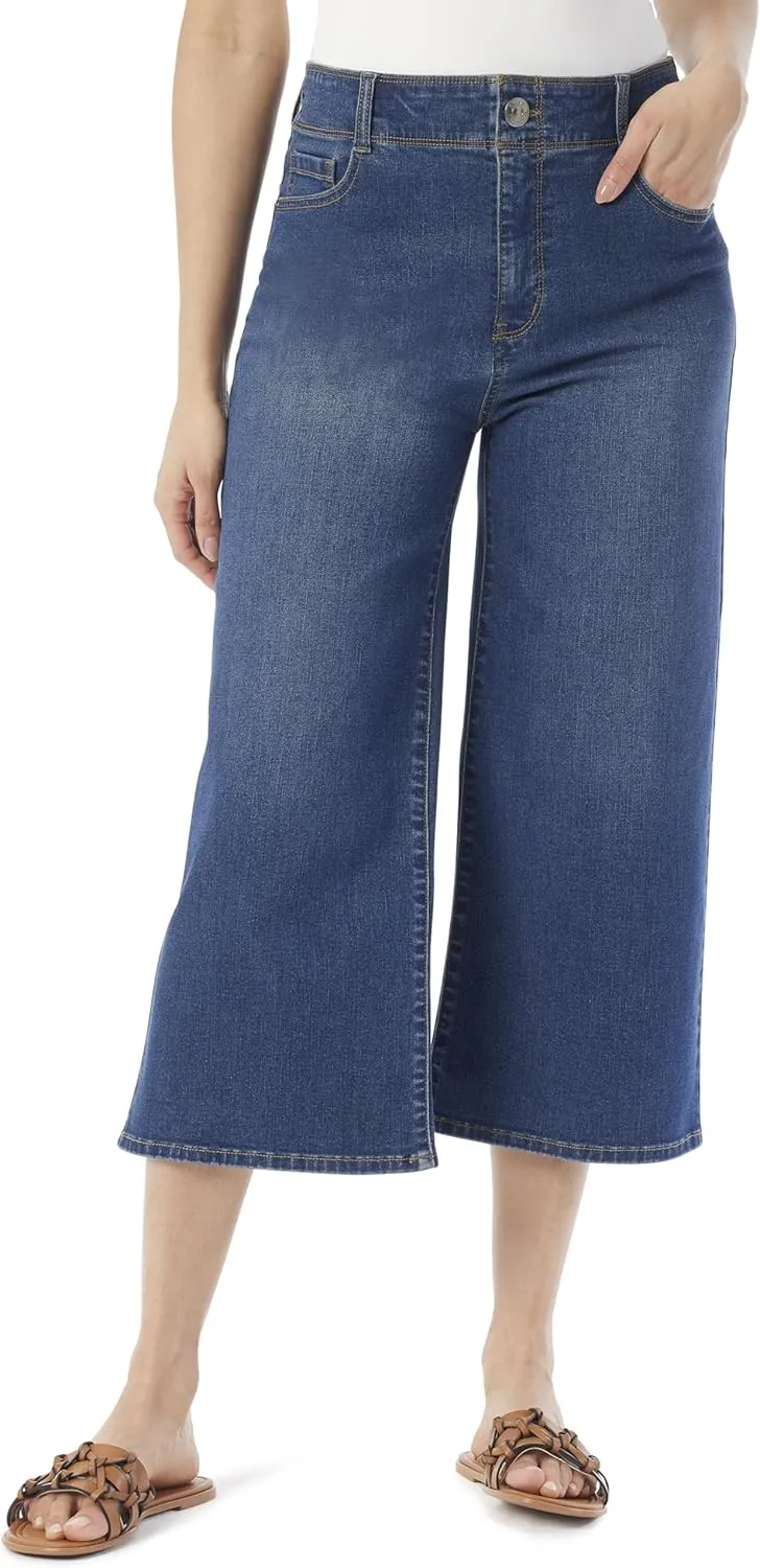 Gloria Vanderbilt Women's Shape Effect Tummy Sculpt High Rise Culotte Standard