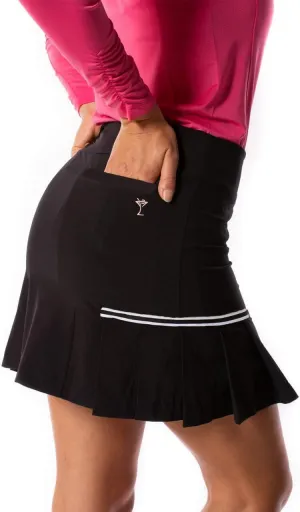 GOLFTINI Solid Performance Side Pleat Skort