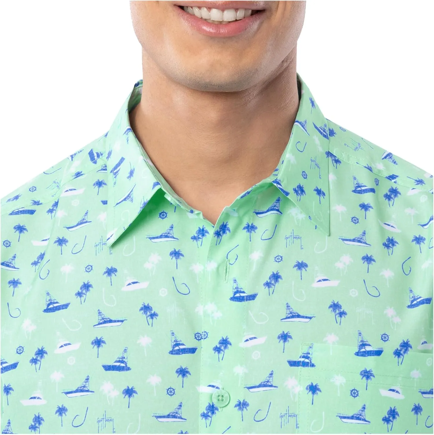 Guy Harvey Men's Short Sleeve Performance Fishing Shirt