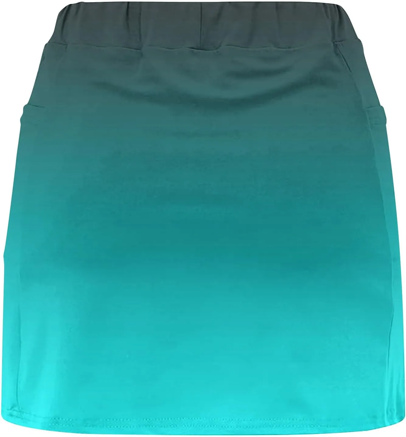 High Waisted Tennis Skirts for Women Built in Shorts, Gradient Mini Athletic Skorts Golf Sports Running Skort