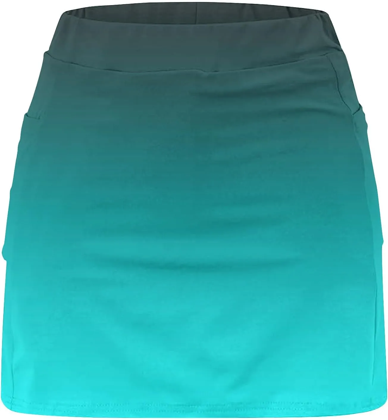 High Waisted Tennis Skirts for Women Built in Shorts, Gradient Mini Athletic Skorts Golf Sports Running Skort