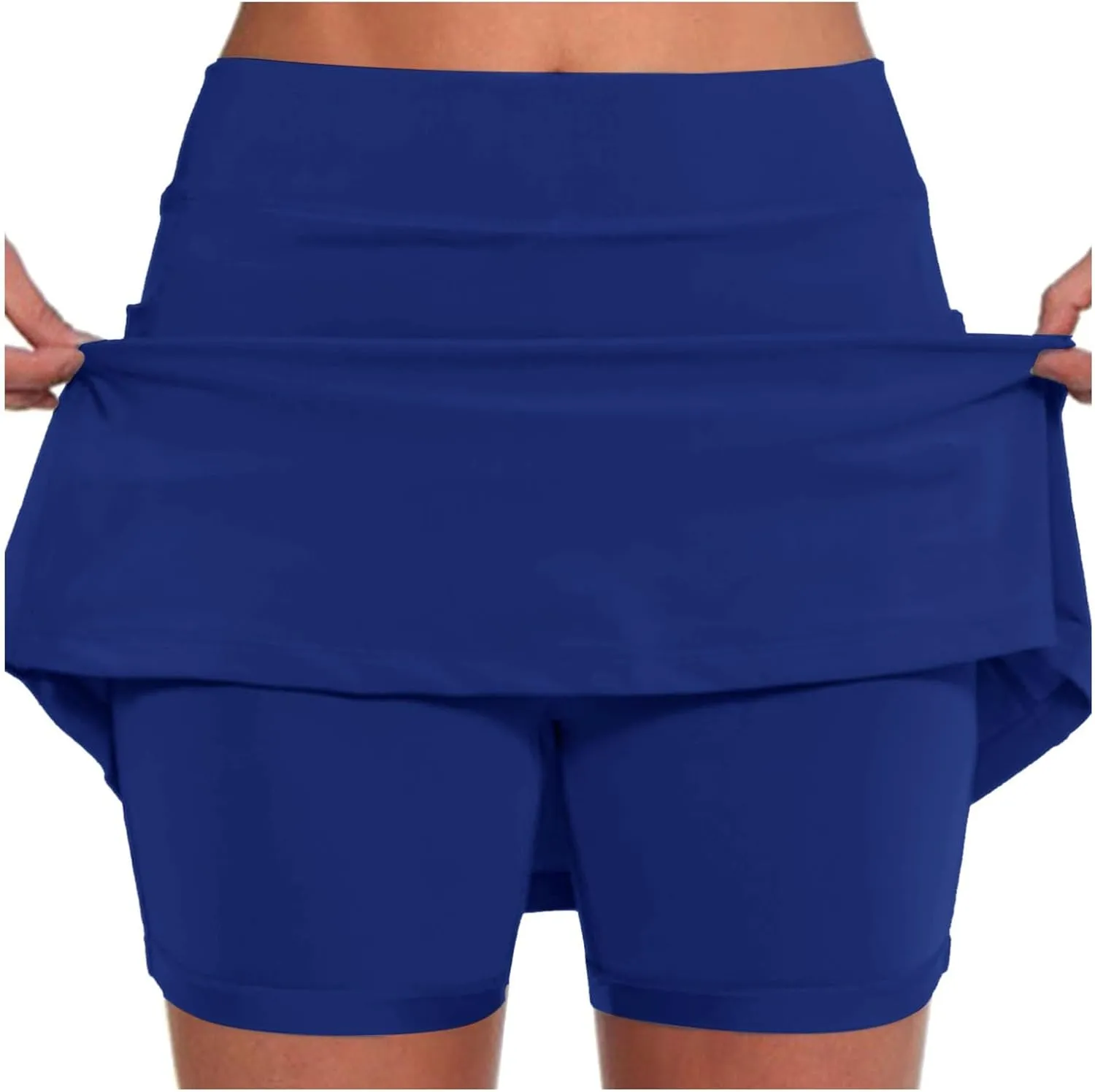 High Waisted Women's Pleated Tennis Skirts for Women with Shorts Elastic Comfort Athletic Shorts 2024 Golf Skirts