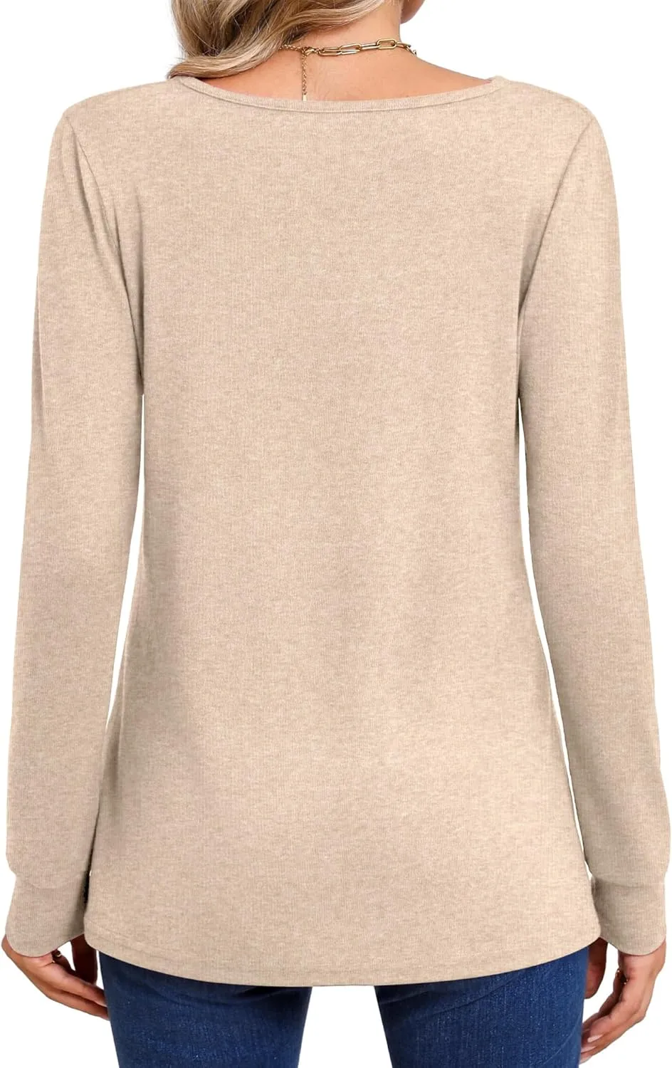 Huukeay 3 Pack Women's Long Sleeve Shirts Cotton Boat Neck Tee Basic Casual Tunic Top Loose Fit Outfits Clothes with Leggings