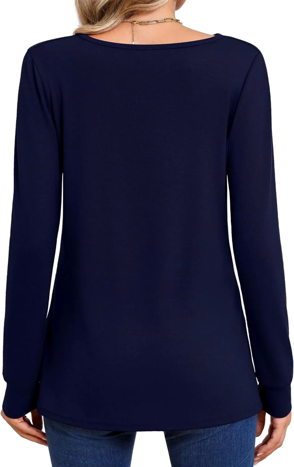 Huukeay 3 Pack Women's Long Sleeve Shirts Cotton Boat Neck Tee Basic Casual Tunic Top Loose Fit Outfits Clothes with Leggings