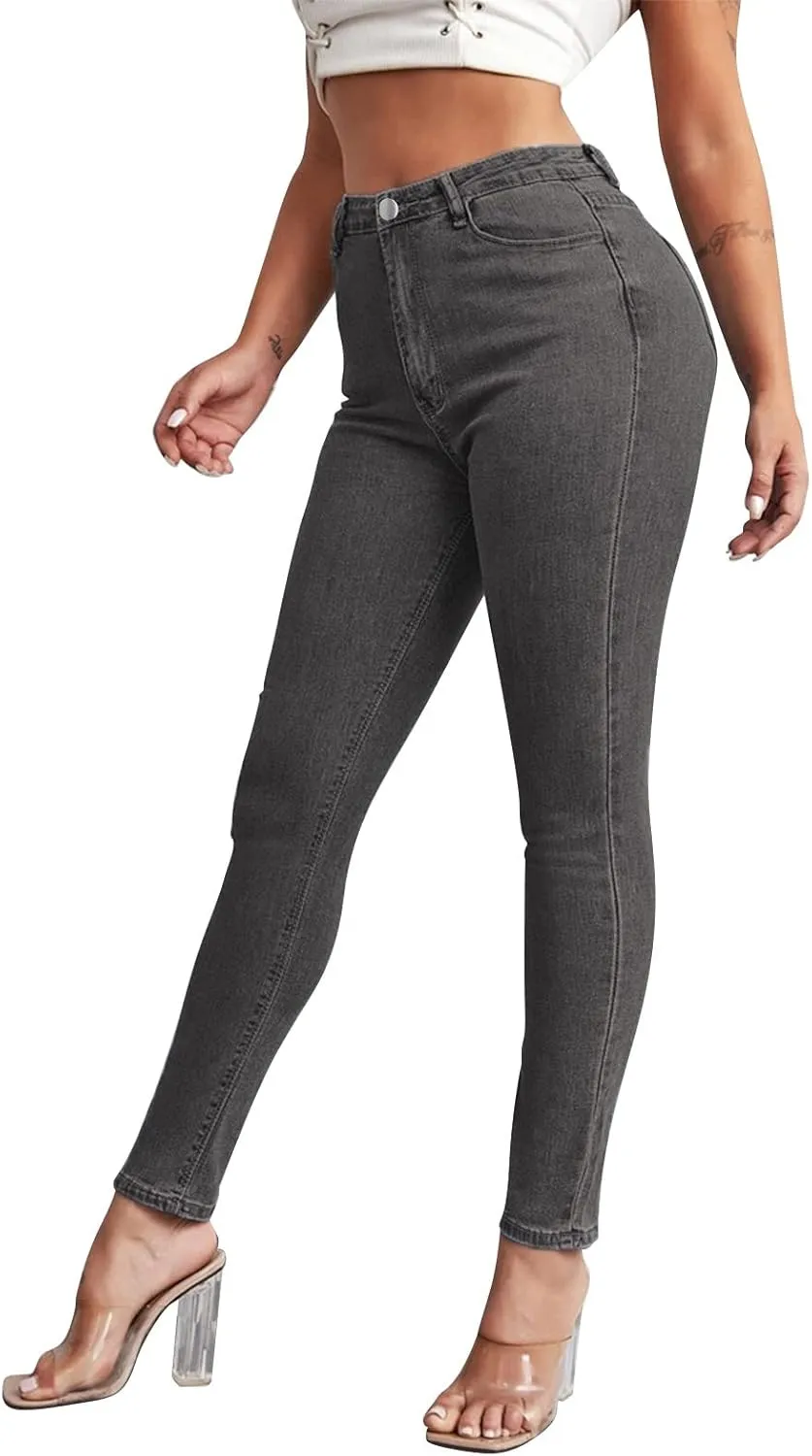 Jeans for Women Leggings Women High Waist Women Pants Slim Button High Sexy Pencil