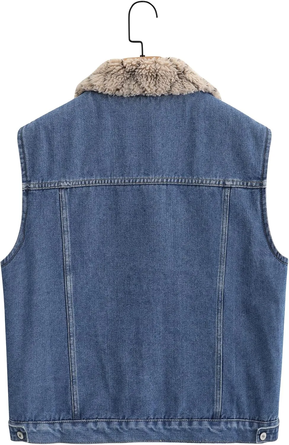 JiruixinAutumn and winter velvet casual denim jacket, retro and fashionable women's winter plus size denim vest