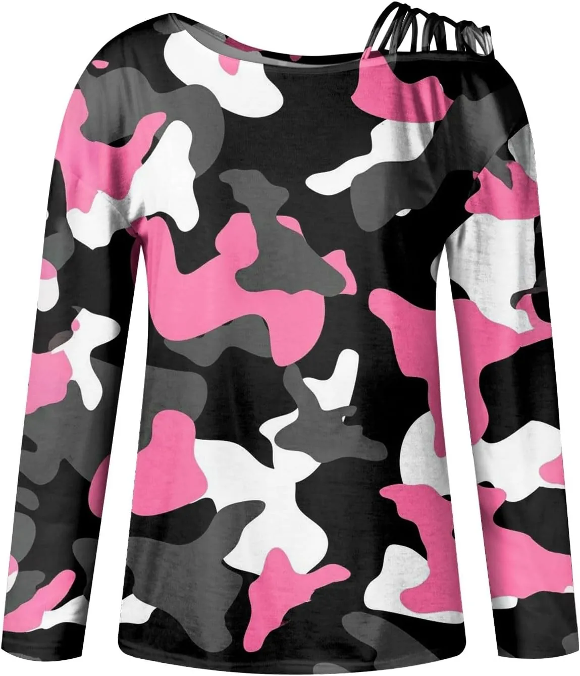 JJHAEVDY Oversized Sweatshirt for Women Printing Off Shoulder Long Shirts Long Sleeve Flat Neck Outfits Comfy Sweatshirts