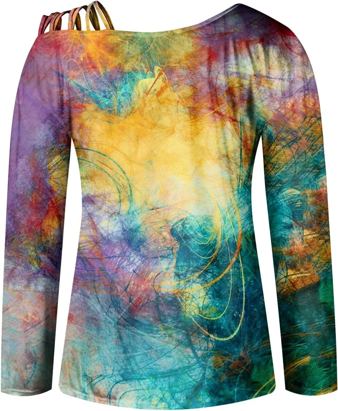 JJHAEVDY Oversized Sweatshirt for Women Printing Off Shoulder Long Shirts Long Sleeve Flat Neck Outfits Comfy Sweatshirts