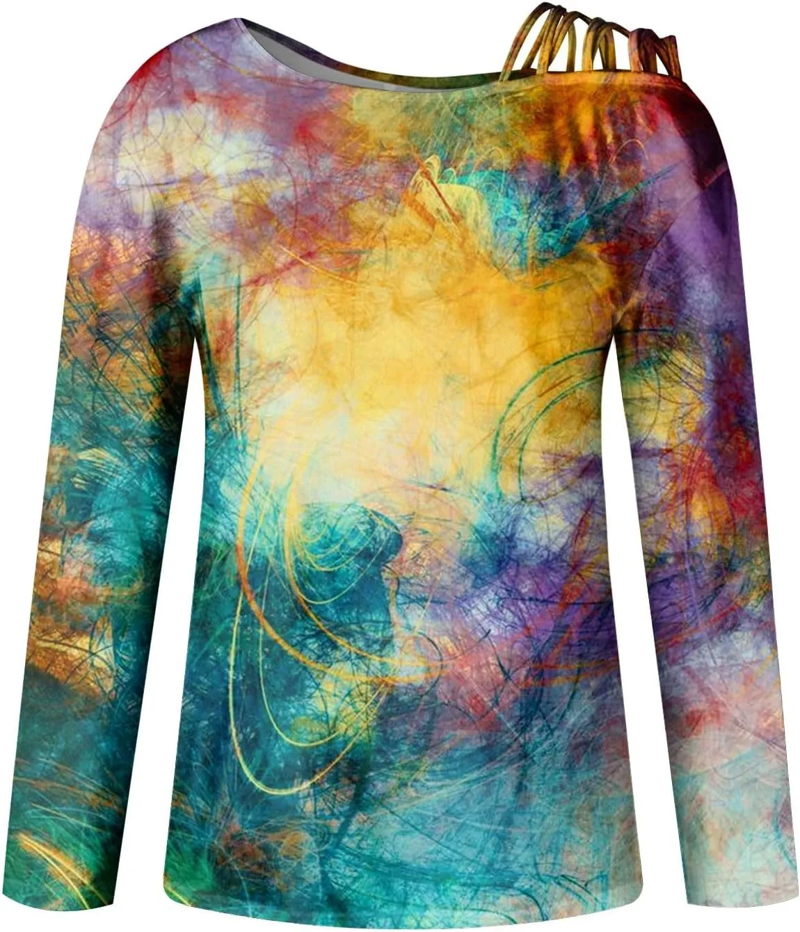 JJHAEVDY Oversized Sweatshirt for Women Printing Off Shoulder Long Shirts Long Sleeve Flat Neck Outfits Comfy Sweatshirts