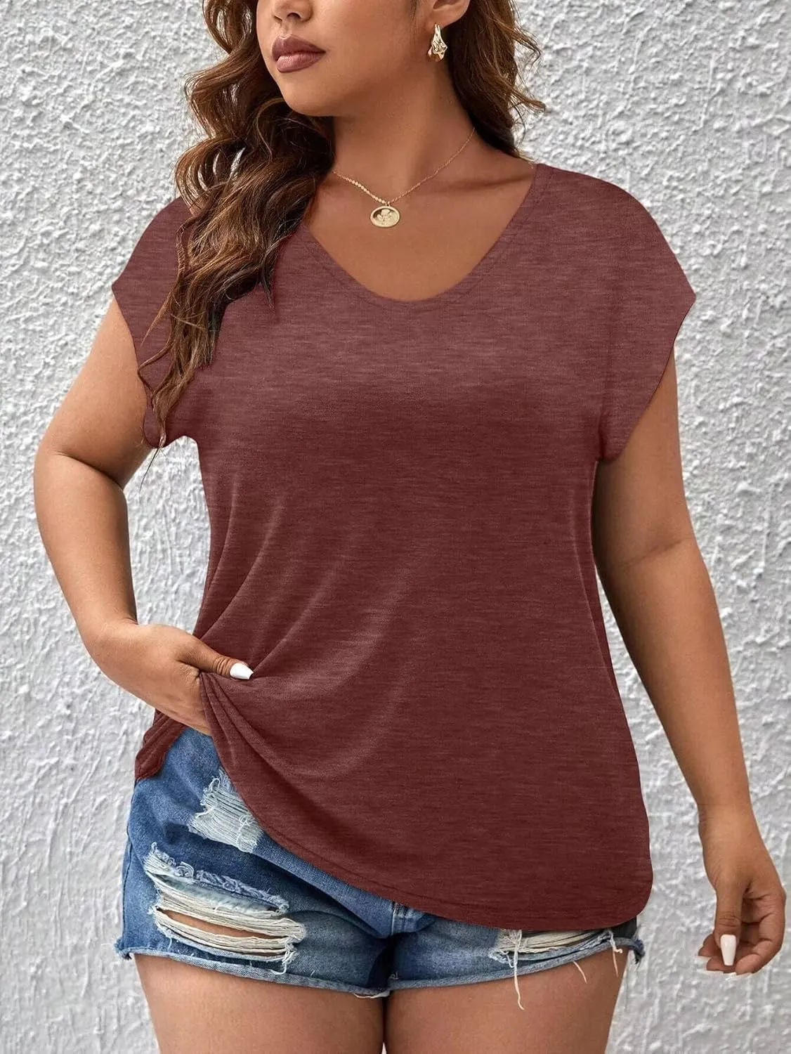 KKJ Womens Tank Tops Cap Sleeve U Neck Tops 2025 Summer Spring Casual Tee Trendy T Shirts Beach Vacation Fashion Clothes