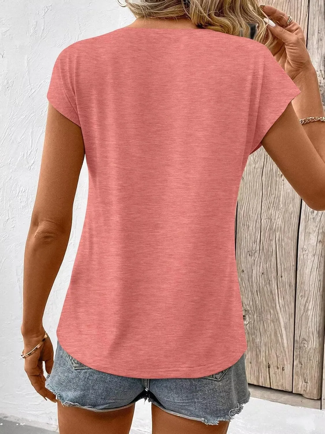 KKJ Womens Tank Tops Cap Sleeve U Neck Tops 2025 Summer Spring Casual Tee Trendy T Shirts Beach Vacation Fashion Clothes