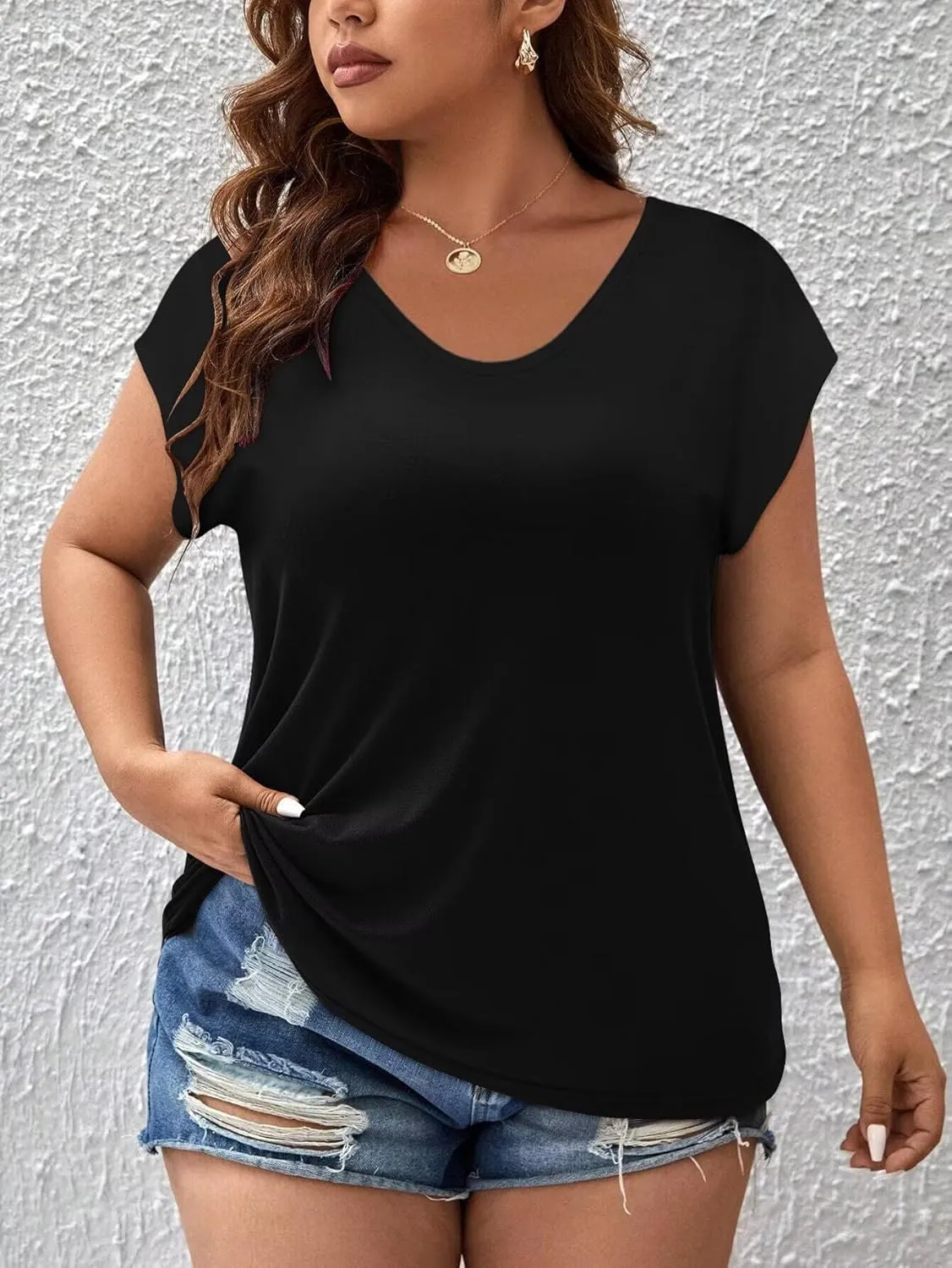 KKJ Womens Tank Tops Cap Sleeve U Neck Tops 2025 Summer Spring Casual Tee Trendy T Shirts Beach Vacation Fashion Clothes